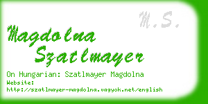 magdolna szatlmayer business card